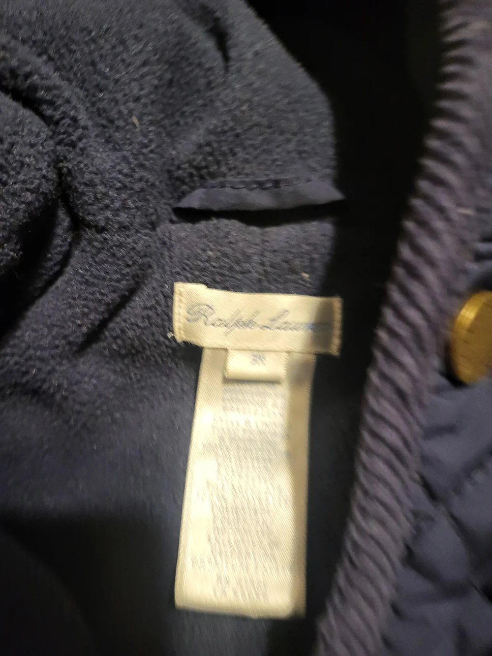 Ralph Lauren Quilted Navy Hooded Baby Bunting Snowsuit